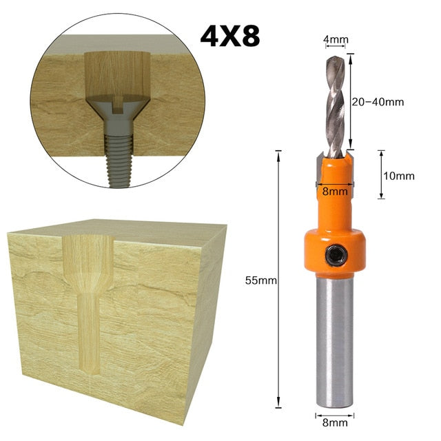 Set Forets Fraisoir Bois & Plastique