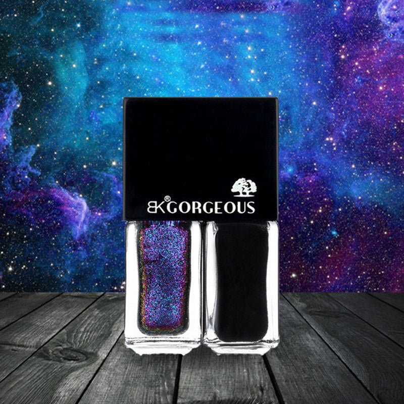 Black Starry Sky Nail