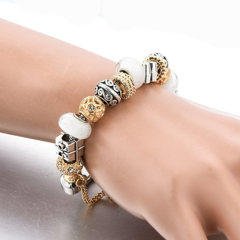 Bracelet Charm Brown Chain