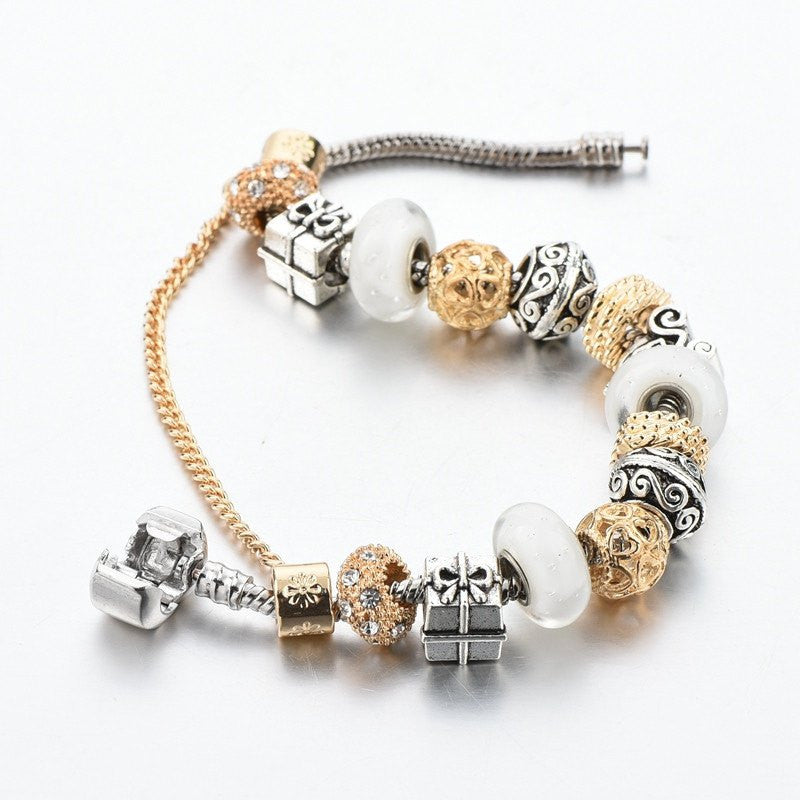 Bracelet Charm Brown Chain