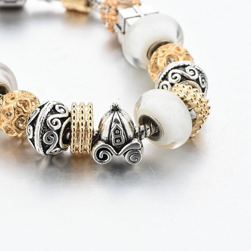 Bracelet Charm Brown Chain