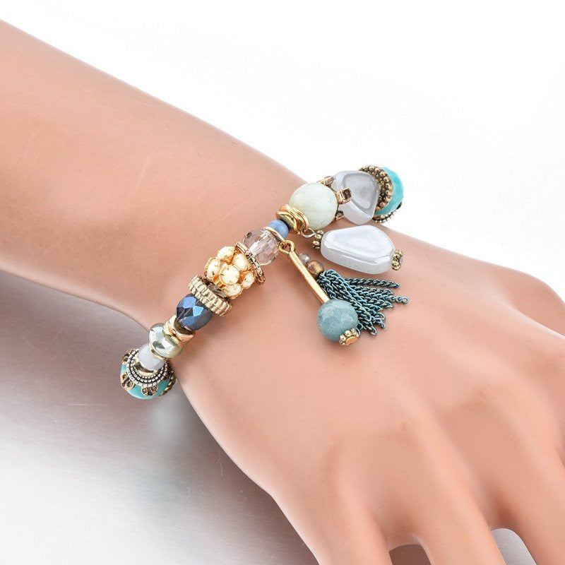 Glass Charm Bracelet