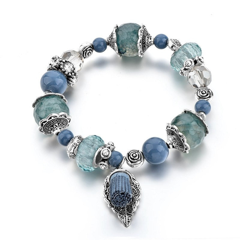Glass Charm Bracelet