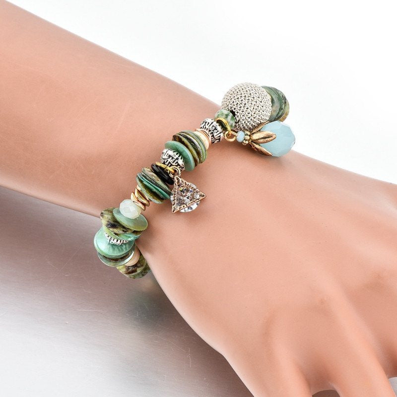 Glass Charm Bracelet