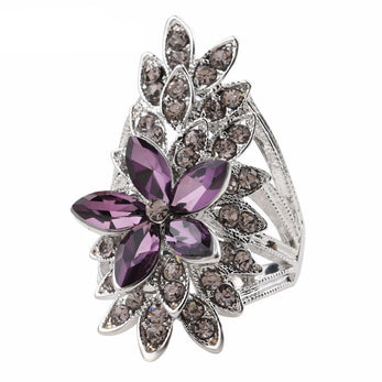 Elite Purple Flower Bague