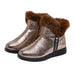 Women Fur Boots Glitters