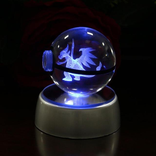 Pokéball Cristal 3D LED