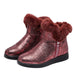 Women Fur Boots Glitters