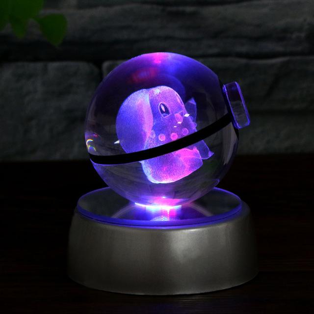 Pokéball Cristal 3D LED