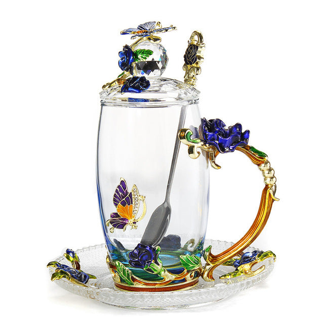 Handmade Beauty and Novelty Enamel Coffee/Tea Cup Mug